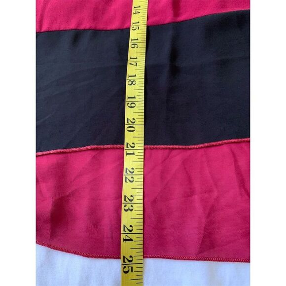 Sleeveless Colorblock Top Red Black Cream M - Picture 10 of 10